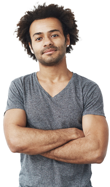 Man with arms crossed